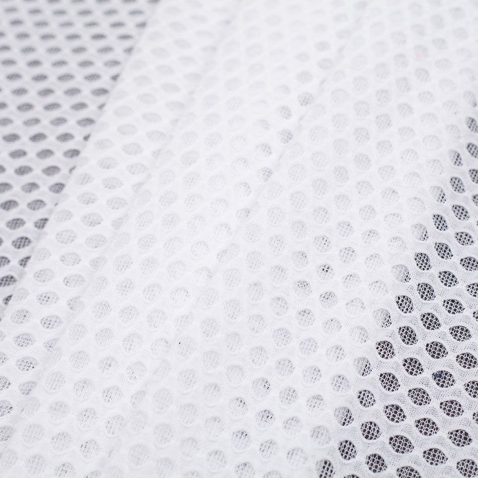 White Double Knit Honeycomb Mesh - Detail White Double Knit Honeycomb Mesh - Detail