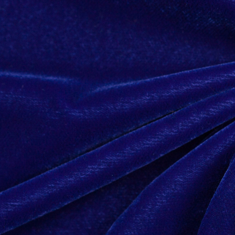 Polyester Micro Velvet - Primary Blue Full Polyester Micro Velvet - Primary Blue Full