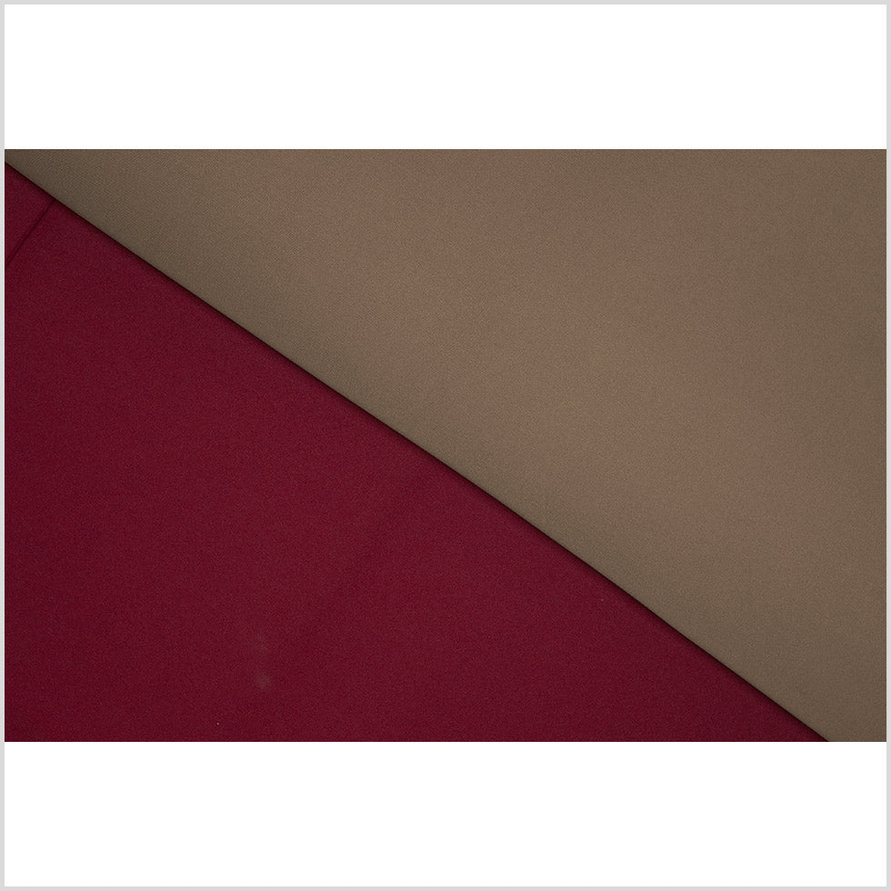Bordeaux/Breen Double-Faced Neoprene/Scuba Fabric - Folded Bordeaux/Breen Double-Faced Neoprene/Scuba Fabric - Folded