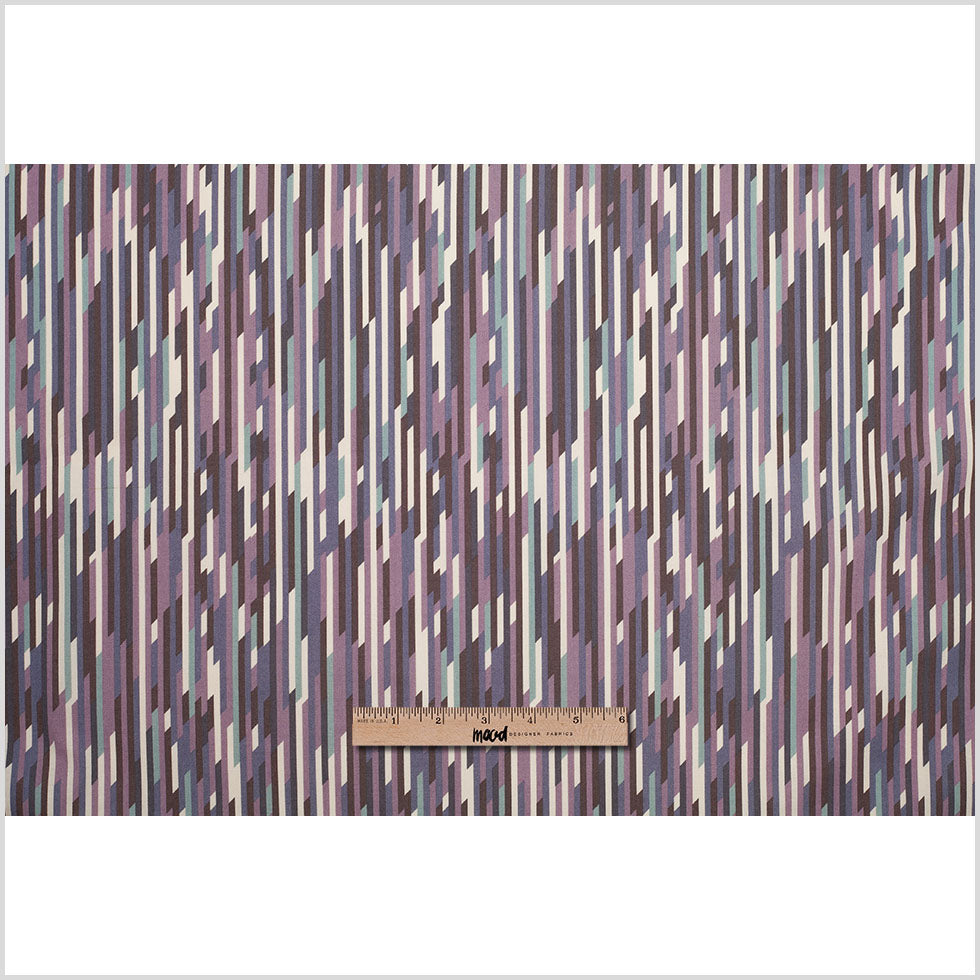 Liberty Of London Mike Purple/Blue Stretch Cotton Poplin Full Liberty Of London Mike Purple/Blue Stretch Cotton Poplin Full