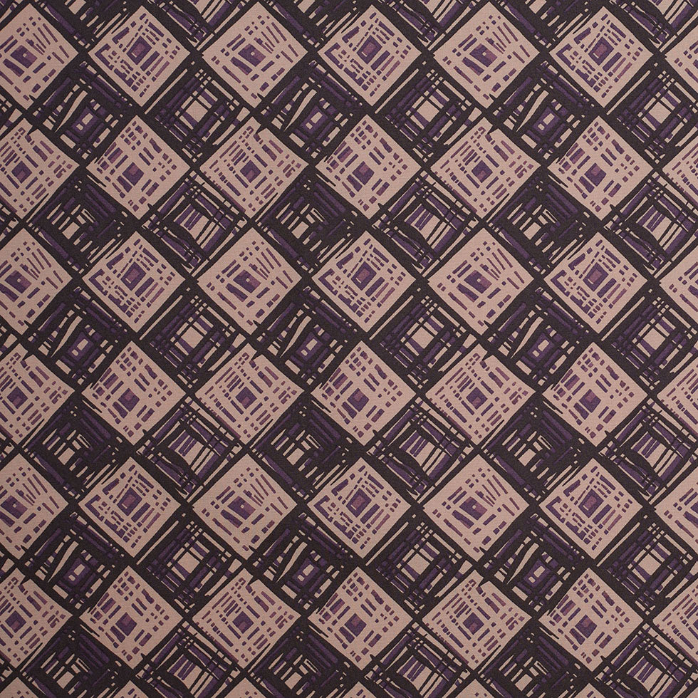 Liberty of London Rhian Beige/Purple Cotton Poplin Liberty of London Rhian Beige/Purple Cotton Poplin