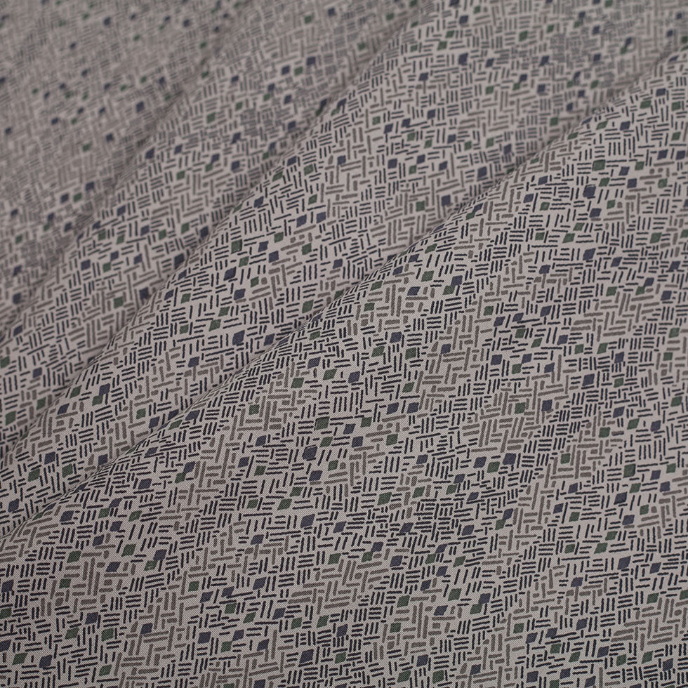 Liberty of London Roderick Green/Gray Cotton Poplin Folded Liberty of London Roderick Green/Gray Cotton Poplin Folded