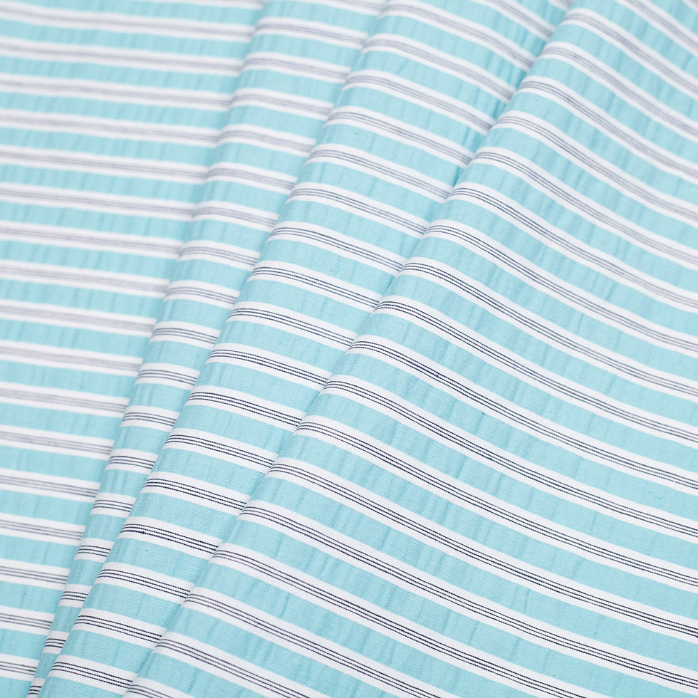 Blue Radiance Blended Cotton Stripe - Folded Blue Radiance Blended Cotton Stripe - Folded