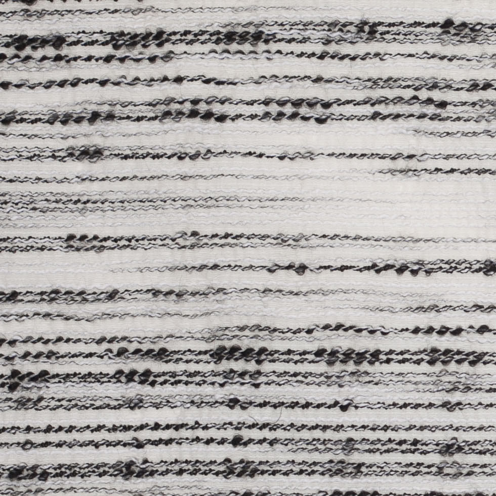 Black/White Textural Striated Cotton Blend Detail Black/White Textural Striated Cotton Blend Detail