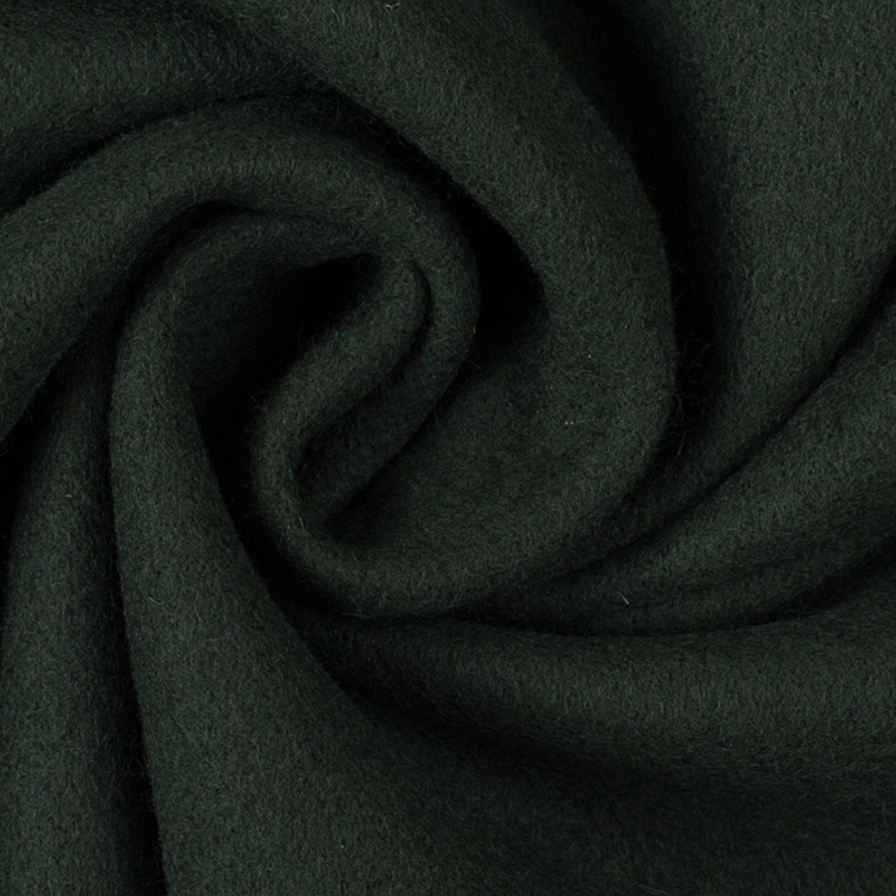 Wool and Cashmere Coating Made in Italy - Forest Green - Alberini Collection - Detail Wool and Cashmere Coating Made in Italy - Forest Green - Alberini Collection - Detail