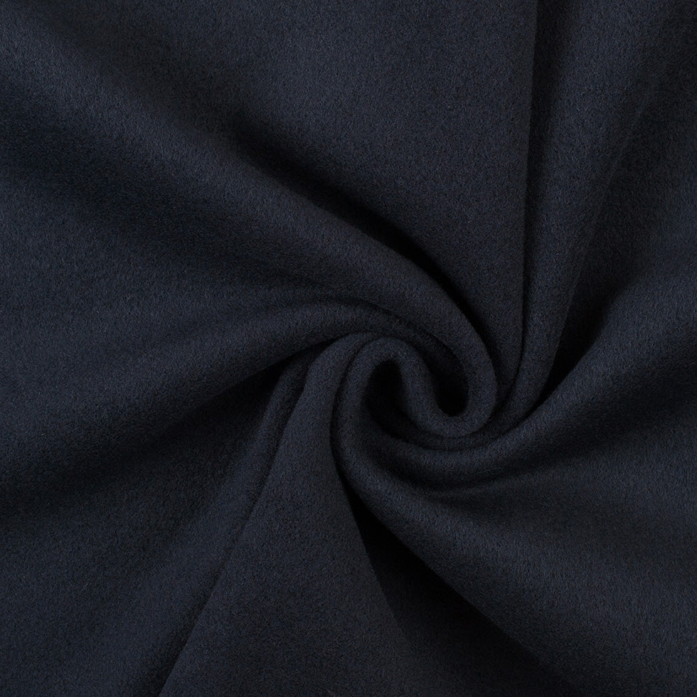 Wool and Cashmere Coating Made in Italy - Navy - Alberini Collection Wool and Cashmere Coating Made in Italy - Navy - Alberini Collection