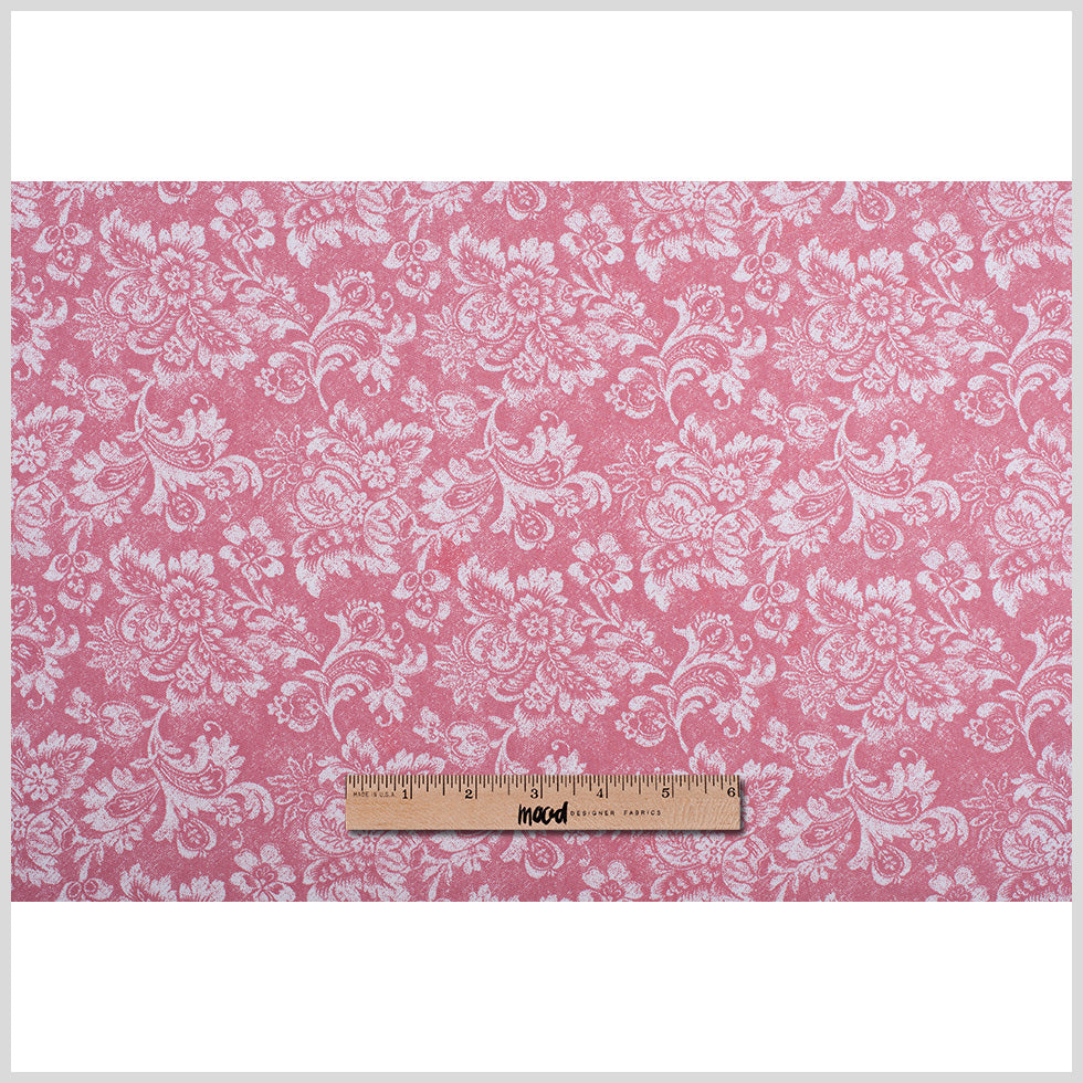 Dusted Brick Aruban Floral Rayon-Polyester Twill - Folded Dusted Brick Aruban Floral Rayon-Polyester Twill - Folded