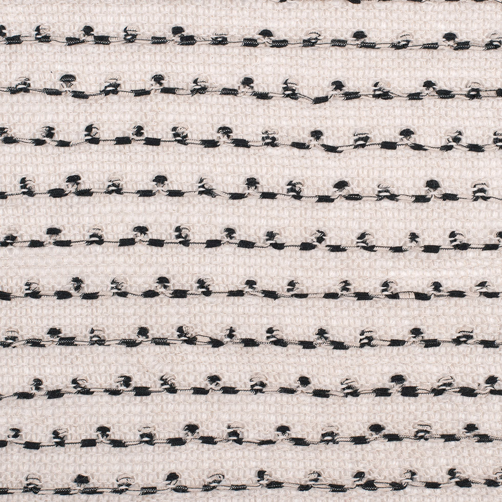 Peyote/Black Spotted Cotton Blended Wool Knit Peyote/Black Spotted Cotton Blended Wool Knit