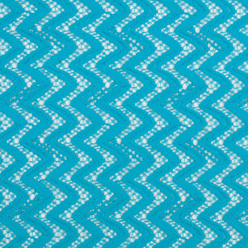 Nanette Lepore Blue Atoll Zig Zag Cotton-Poly Lace Nanette Lepore Blue Atoll Zig Zag Cotton-Poly Lace