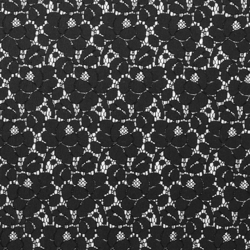 Graystone and Navy Floral Cotton Lace Graystone and Navy Floral Cotton Lace