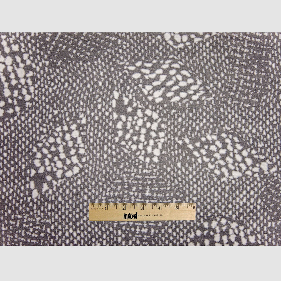 Gray/White Spotted Stretch Rayon Jersey Knit Full Gray/White Spotted Stretch Rayon Jersey Knit Full