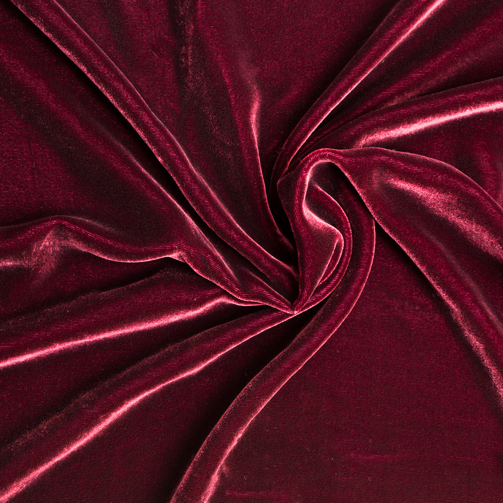 Soft Rayon-Silk Velvet - Sultan Red - Cicero Collection Soft Rayon-Silk Velvet - Sultan Red - Cicero Collection