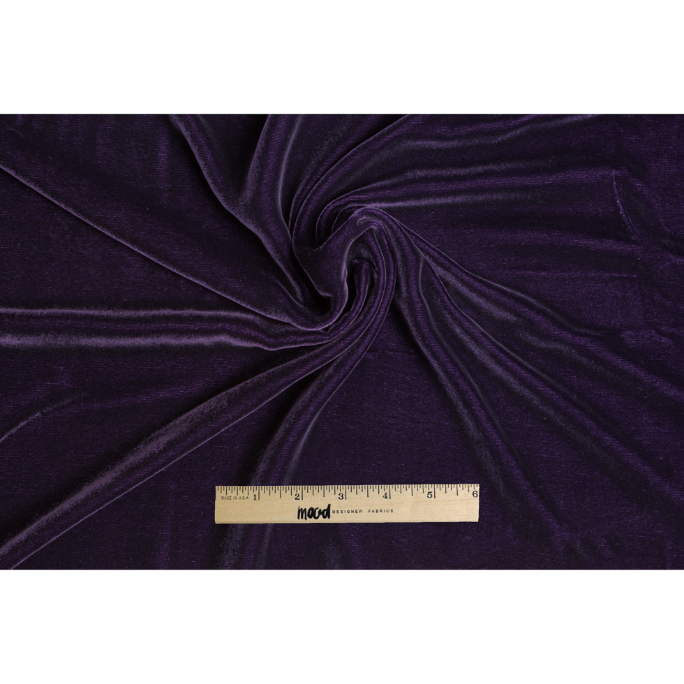 Plum Soft Rayon-Silk Velvet - Folded Plum Soft Rayon-Silk Velvet - Folded