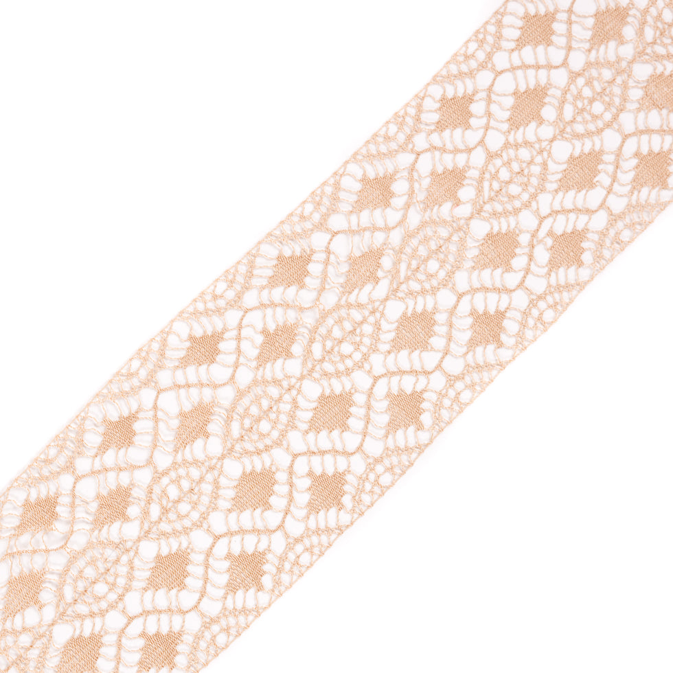 Beige Crochet Lace Trim - 3.5" Beige Crochet Lace Trim - 3.5"
