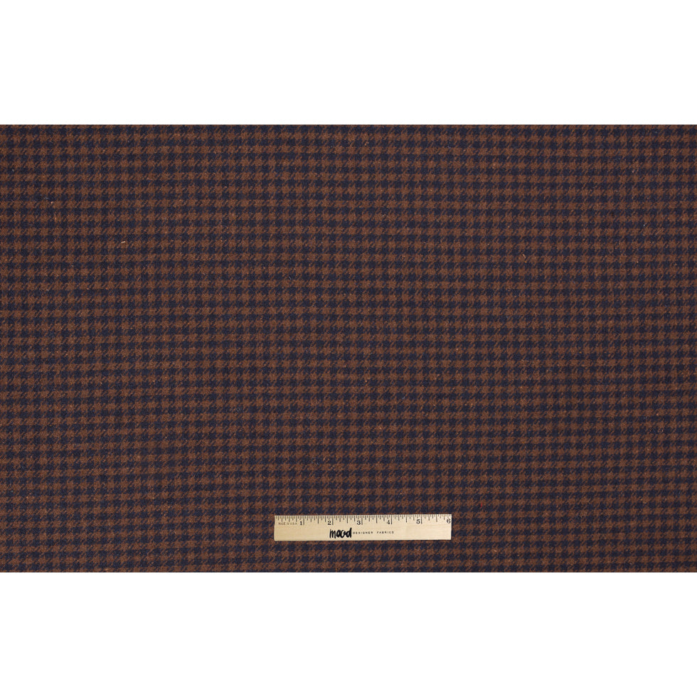 Brown/Navy Shepherd's Check Heavy Wool Suiting Full Brown/Navy Shepherd's Check Heavy Wool Suiting Full