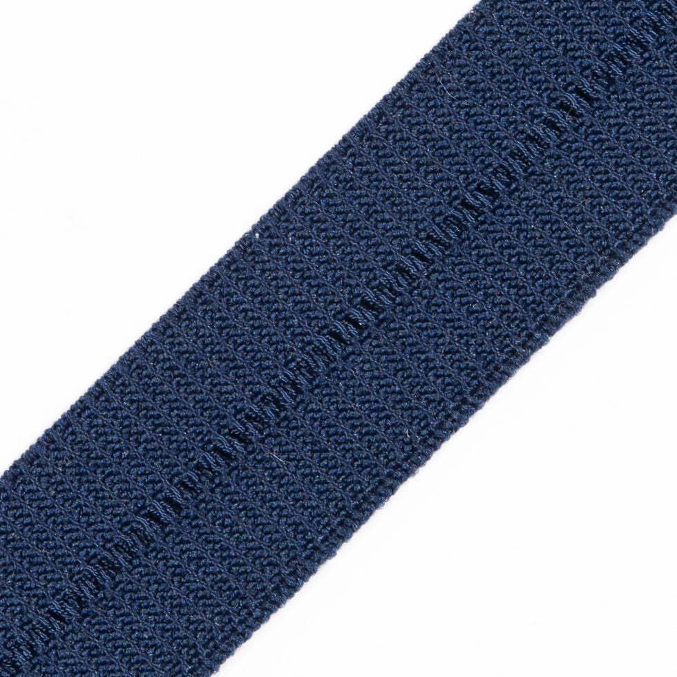 Navy Stretch Fold Over Grosgrain - 0.625 - Detail Navy Stretch Fold Over Grosgrain - 0.625 - Detail
