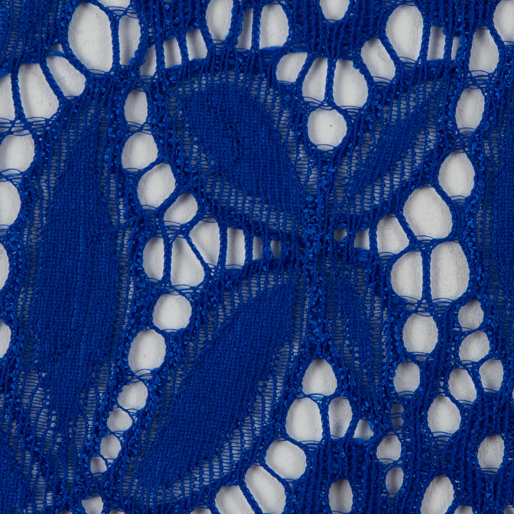 Royal Blue Floral Stretch Lace - Detail Royal Blue Floral Stretch Lace - Detail
