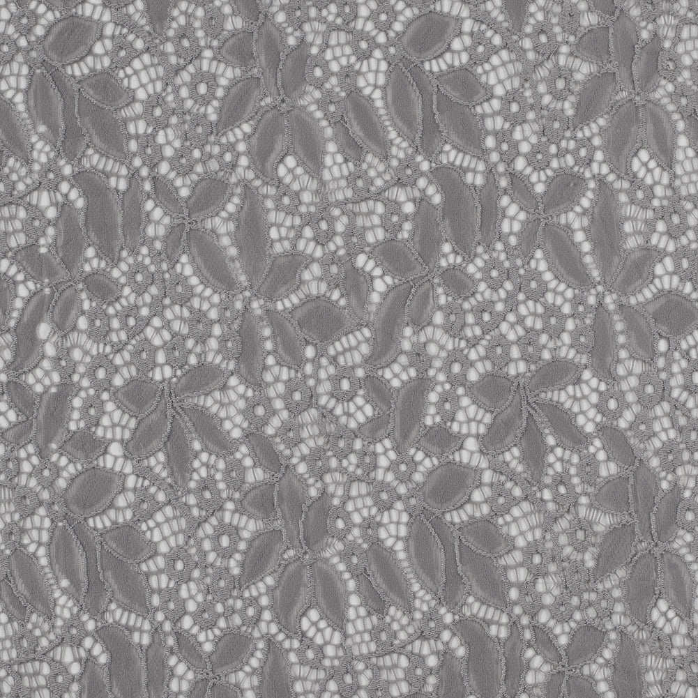 Stretch Lace - Gray Floral - Katerina Collection Stretch Lace - Gray Floral - Katerina Collection
