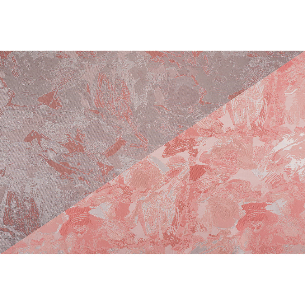 Metallic Silver/Pink Abstract Jacquard/Brocade Folded Metallic Silver/Pink Abstract Jacquard/Brocade Folded