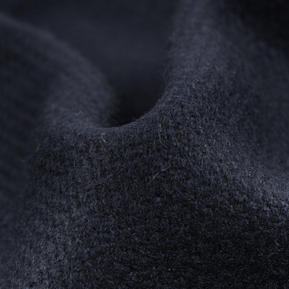 Midnight Navy Soft Blended Wool Woven Detail Midnight Navy Soft Blended Wool Woven Detail