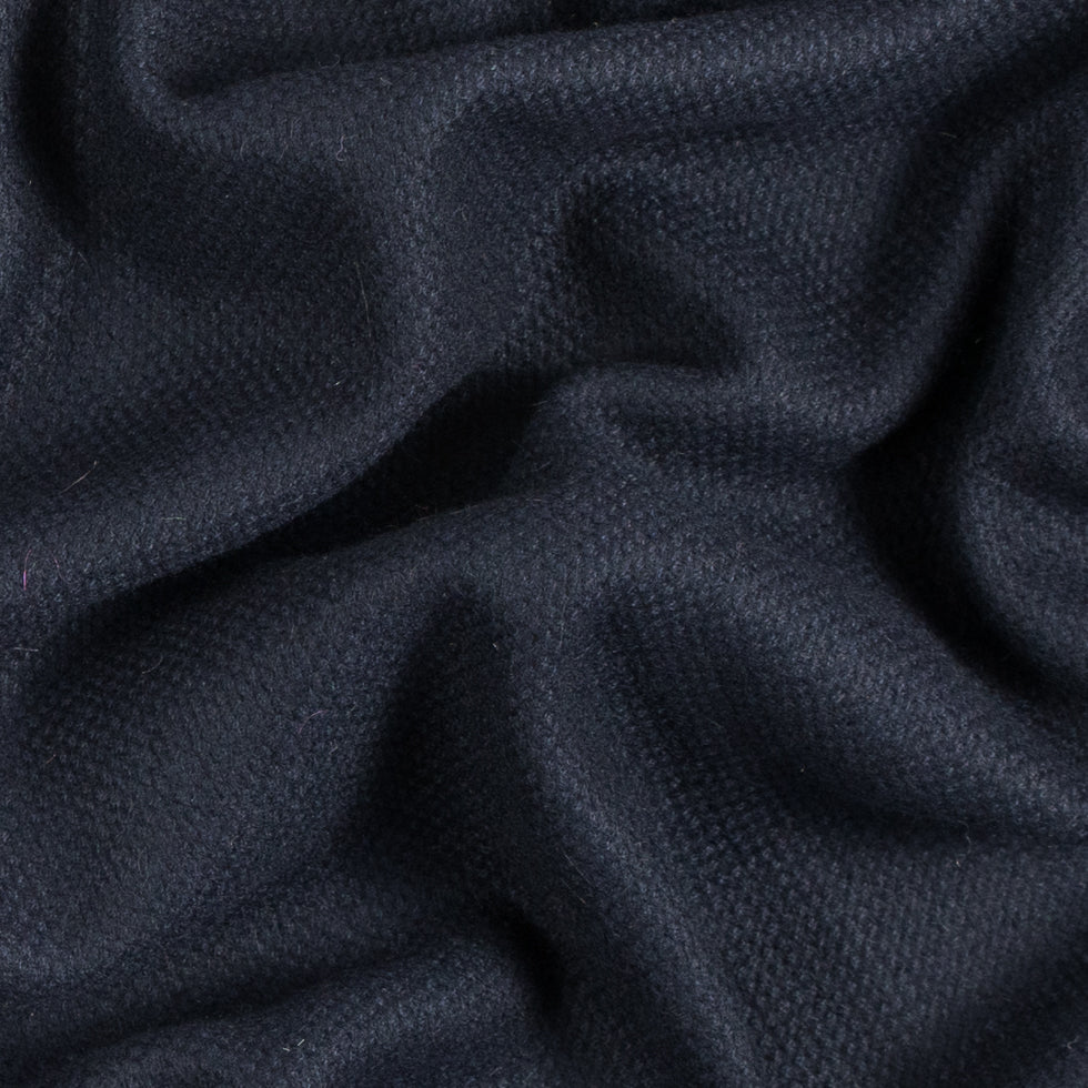 Midnight Navy Soft Blended Wool Woven Midnight Navy Soft Blended Wool Woven