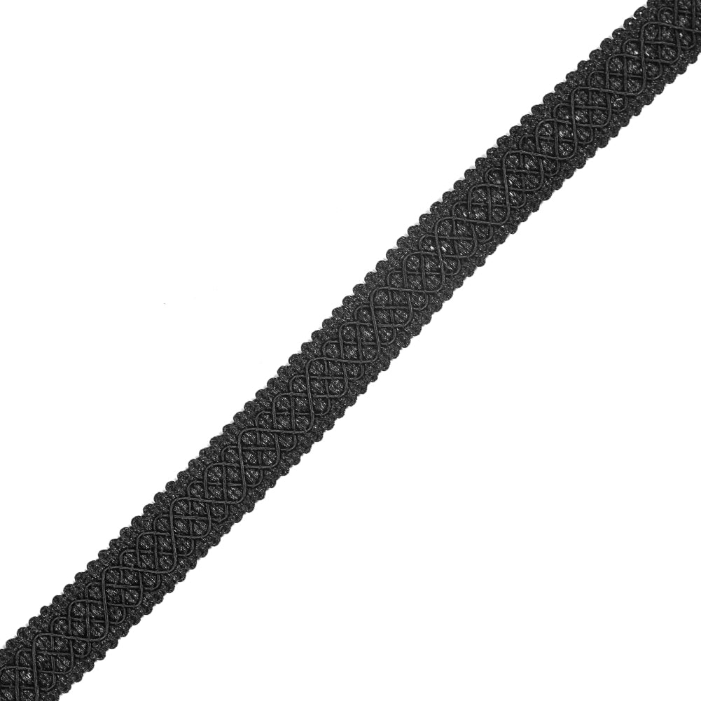 Black Lattice Braided Trim - 1 Black Lattice Braided Trim - 1