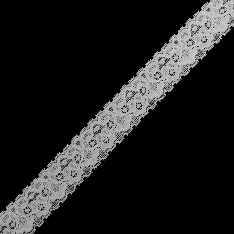 White Stretch Lace Trim - 1" White Stretch Lace Trim - 1"