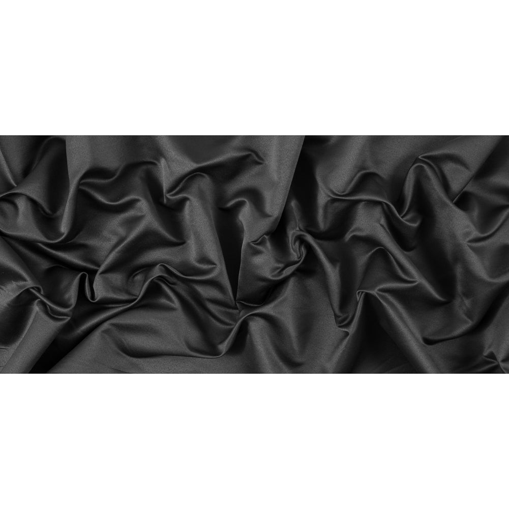 Black Solid Polyester Shantung Full Black Solid Polyester Shantung Full