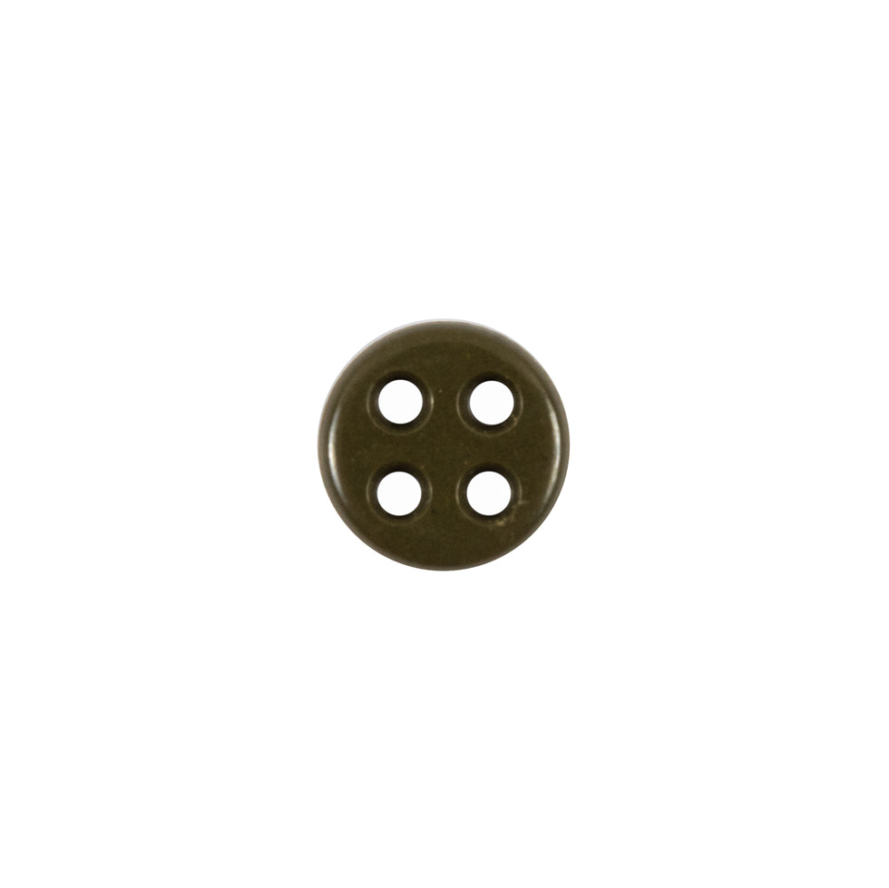 Olive Plastic Button - 18L/11.5mm Olive Plastic Button - 18L/11.5mm