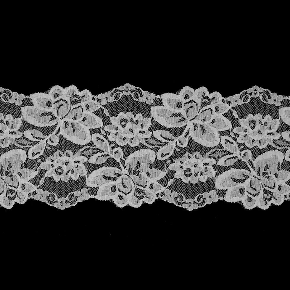 Off-White Floral Lace Trimming - 5.5" Off-White Floral Lace Trimming - 5.5"