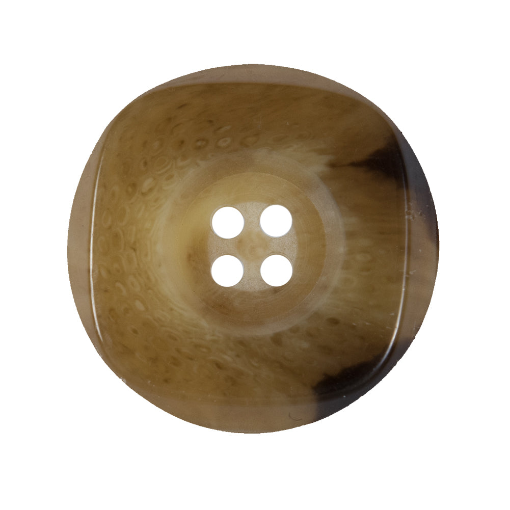 Beige and Brown Horn Button - 44L/28mm Beige and Brown Horn Button - 44L/28mm