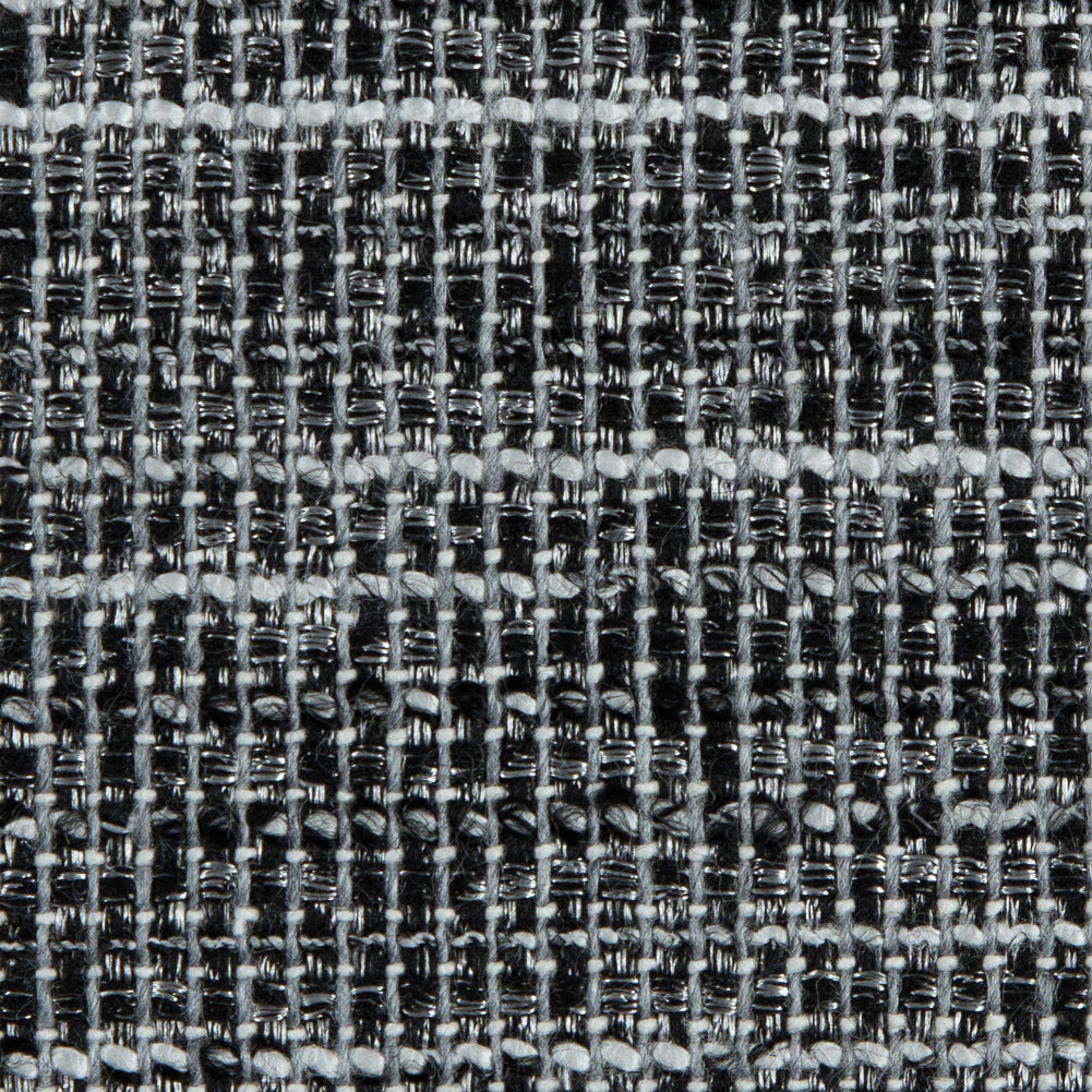 Black/White Blended Cotton Tweed Detail Black/White Blended Cotton Tweed Detail
