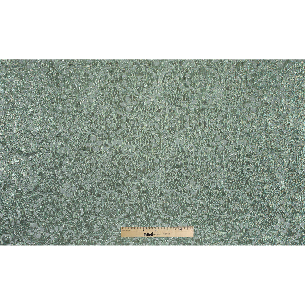 Mint Metallic Floral Brocade Full Mint Metallic Floral Brocade Full