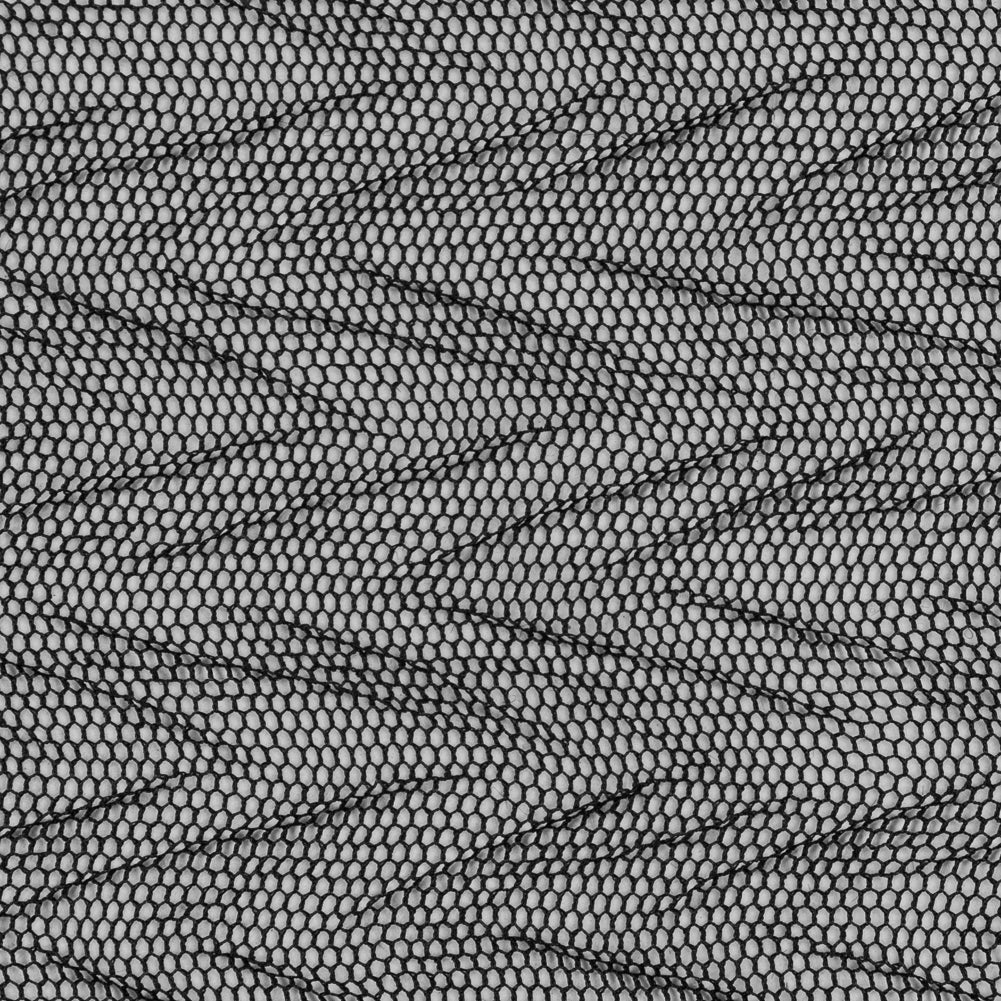 Black Herringbone Stretch Mesh Detail Black Herringbone Stretch Mesh Detail