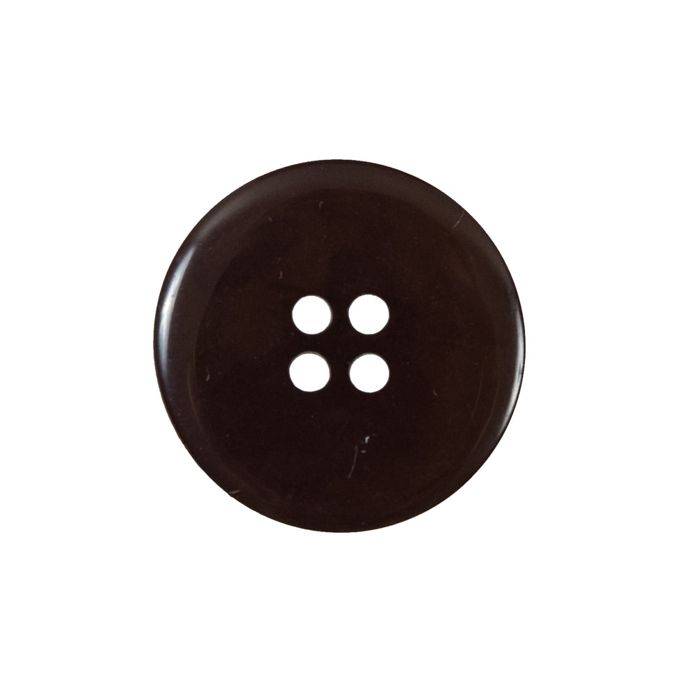 Chocolate Brown 4-Hole Plastic Button - 36L/22mm - Detail Chocolate Brown 4-Hole Plastic Button - 36L/22mm - Detail