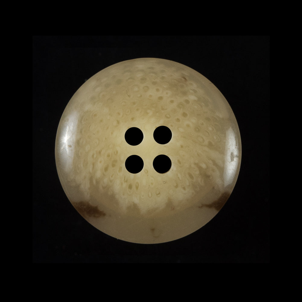 Beige and Brown Plastic Button - 40L/25.5mm Detail Beige and Brown Plastic Button - 40L/25.5mm Detail