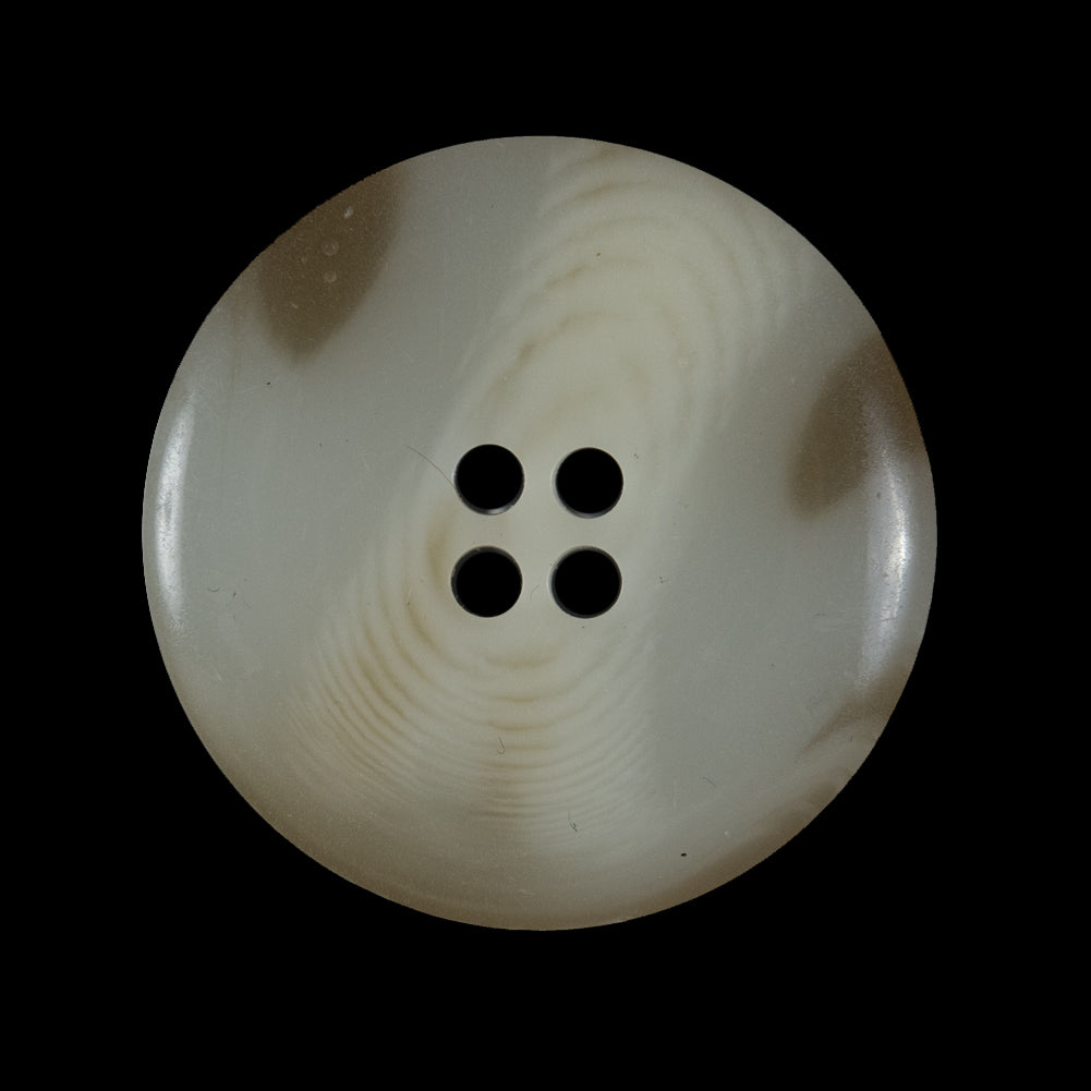 Ivory and Beige Horn Button - 44L/28mm - Detail Ivory and Beige Horn Button - 44L/28mm - Detail