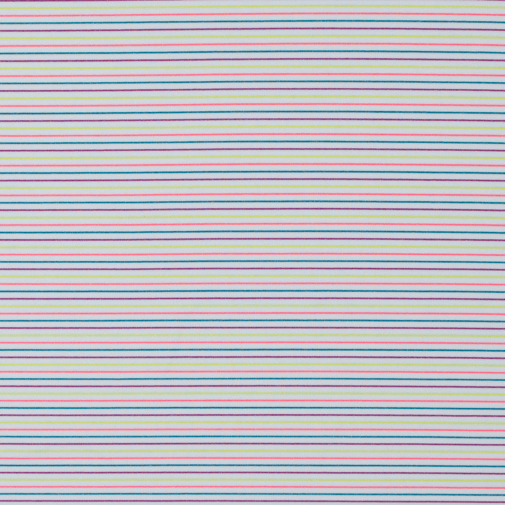 White and Multicolor Striped Wicking Jersey White and Multicolor Striped Wicking Jersey