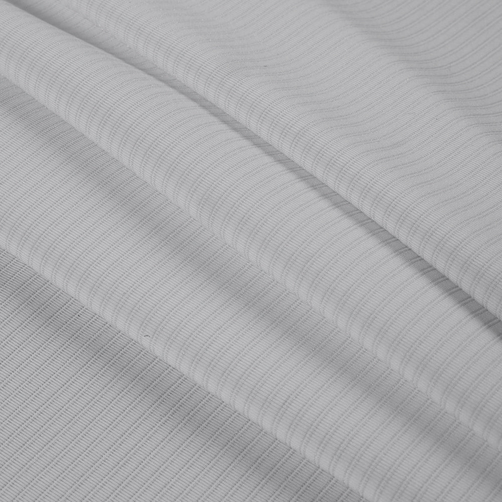 White Lurex Striped Wicking Jersey - Detail White Lurex Striped Wicking Jersey - Detail