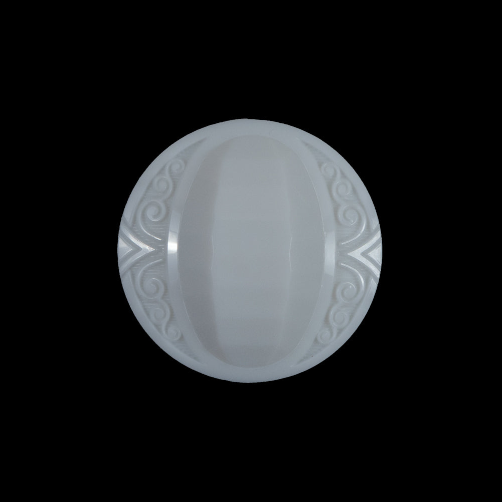 White Classy Etched Shank-Back Button - 36L/23mm White Classy Etched Shank-Back Button - 36L/23mm