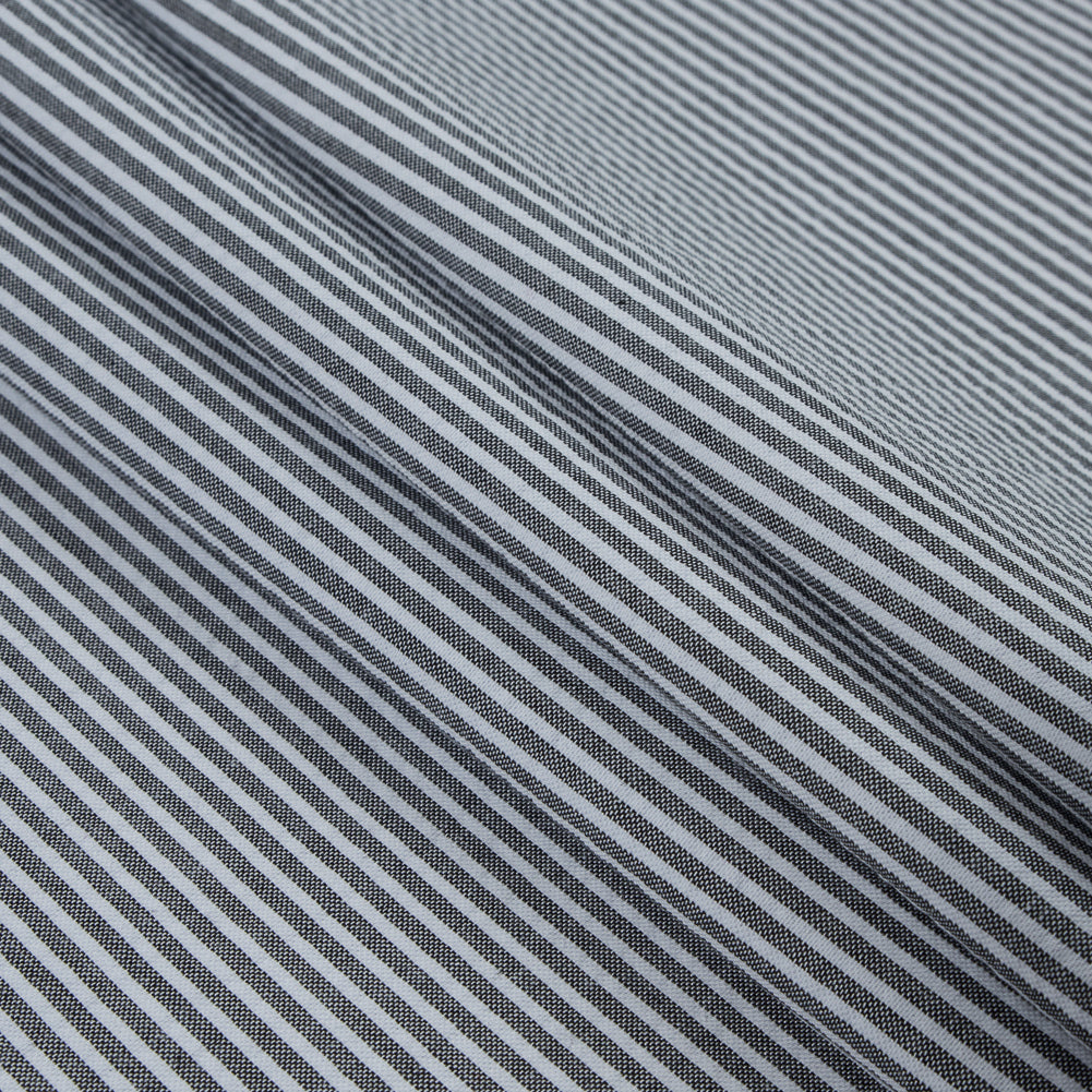 Black Candy Striped Seersucker - Detail Black Candy Striped Seersucker - Detail