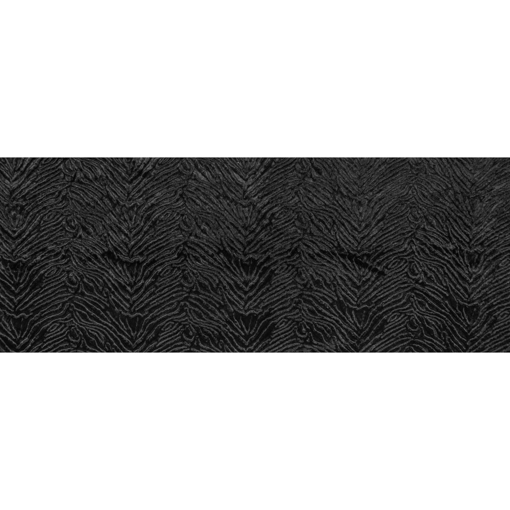 Zebra Embossed Velvet - Black Folded Zebra Embossed Velvet - Black Folded