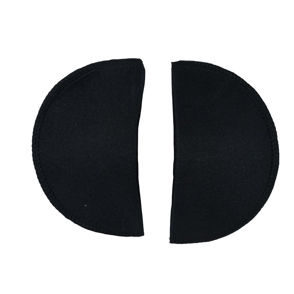 Foam Shoulder Pads Covered with Black Polyester - 7" x 4" x .5" Foam Shoulder Pads Covered with Black Polyester - 7" x 4" x .5"
