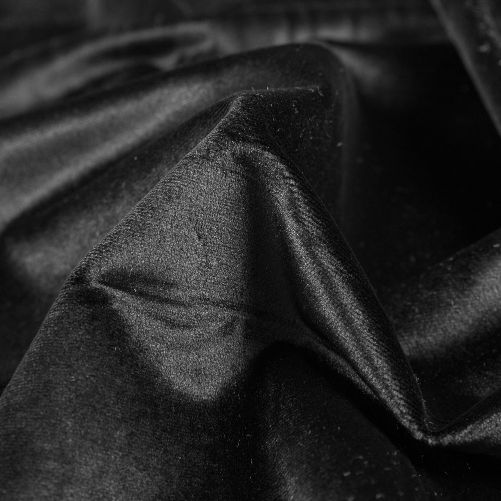 Polyester Velvet - Black - Helene Collection Full Polyester Velvet - Black - Helene Collection Full
