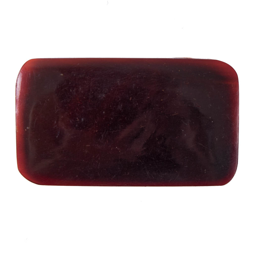 Amber Rectangular Horn Button - 94L/60mm Amber Rectangular Horn Button - 94L/60mm
