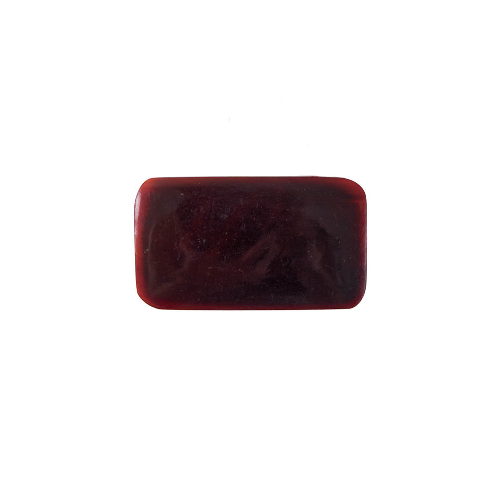 Amber Rectangular Horn Button - 44L/28mm Amber Rectangular Horn Button - 44L/28mm