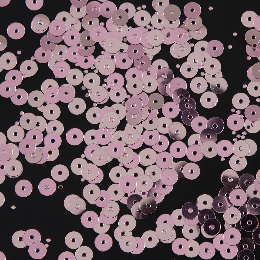 Bag of Pink Color Loose Sequins with Silver Back - 5mm Bag of Pink Color Loose Sequins with Silver Back - 5mm