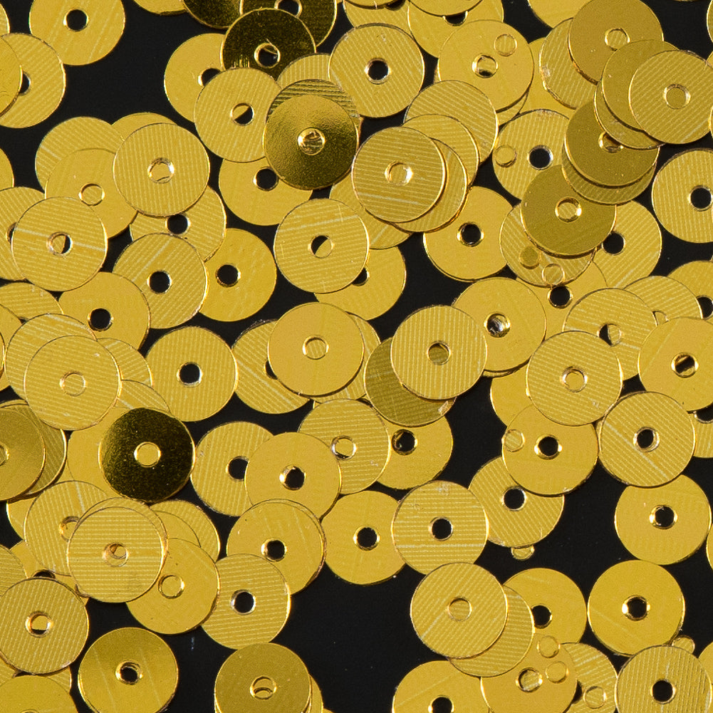 Bag of Gold Color Loose Sequins with Silver Back - 5mm Detail Bag of Gold Color Loose Sequins with Silver Back - 5mm Detail