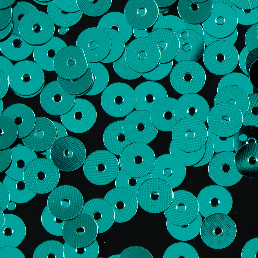 Bag of Teal Color Loose Sequins with Silver Back - 5mm Detail Bag of Teal Color Loose Sequins with Silver Back - 5mm Detail