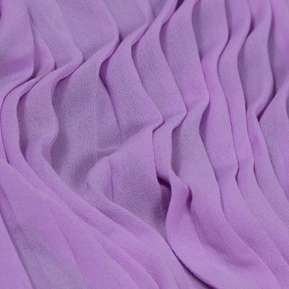 Accordion Pleated Chiffon - Easter Egg Purple - Etereo Collection Accordion Pleated Chiffon - Easter Egg Purple - Etereo Collection